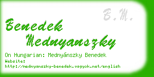benedek mednyanszky business card